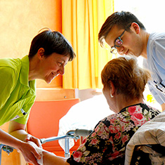 Physiotherapie-Bewegungstraining auf Station 3