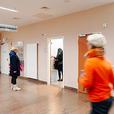 Gynaekologie Patienten im Korridor