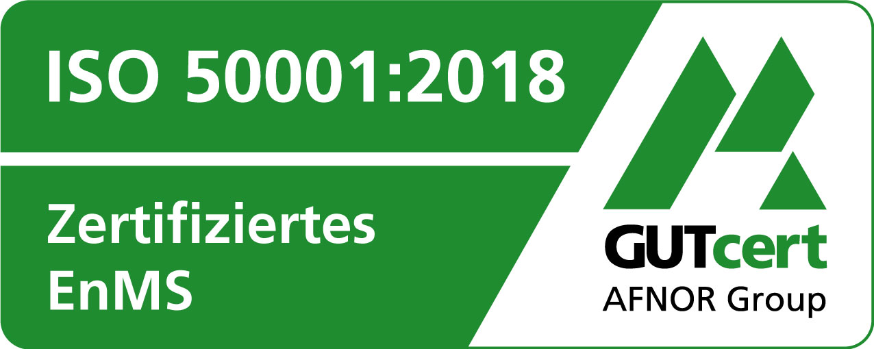 Energiemanagementsystem-ISO 50001 Siegel